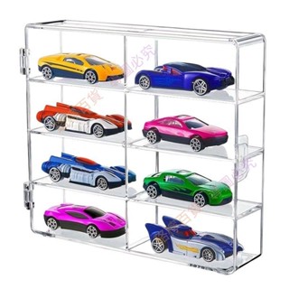 🔱🥝促銷 汽車模型展示架專用小汽車展示防塵64風火輪收納盒多美卡玩具透明 諾寧百貨