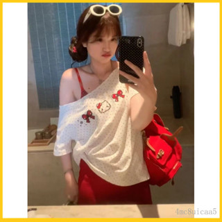 ✨最新款式✨低價✨純慾風辣妹套裝女2025夏季韓版斜肩短袖T恤上衣吊帶背心半身裙潮