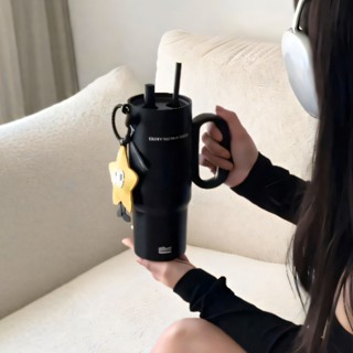 6-6 咖啡隨行杯 辦公室水杯 保溫杯 吸管杯316不鏽鋼保溫杯大容量水杯子吸管水杯車載隨行咖啡杯女