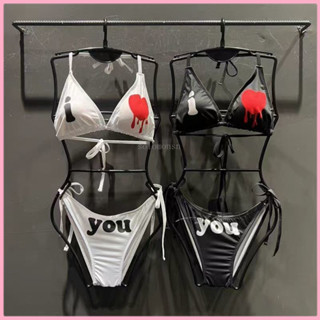 💕最新款式💕特價🚀海邊/兩件式泳裝/ bikini/ 泳褲/爆乳/顯瘦泳衣/露背/兩件/遊泳/女生泳衣/愛心字母深