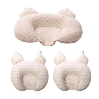 Cute Grid❤ 嬰兒枕頭圓頭扁頭u型通用四季嬰幼兒玩具防撞0-1歲圓頭定型防偏頭