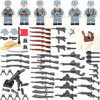 相容樂高二戰軍事八路軍美軍德軍打仗士兵小人仔益智積木兒童玩具
