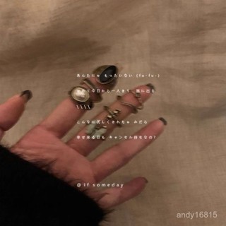 【紐曼型男販賣館】古著戒指 中式複古vintage戒指做舊高階感小眾獨特古著食指戒新/復古 泰銀 指環/個性戒指/戒指套