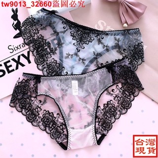 【夏季超贊CP0610】網紗透明 低腰性感 蕾絲三角內褲女無痕大尺碼女士內褲 夏季薄款 誘惑流行內褲