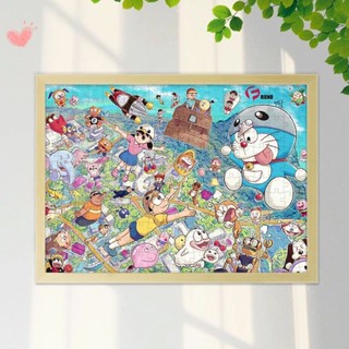 🌸現24H出庫臺灣精品🌸哆啦A夢diy定製木質拚圖小叮噹卡通動漫可愛生日禮物兒童益智玩具小烏優選