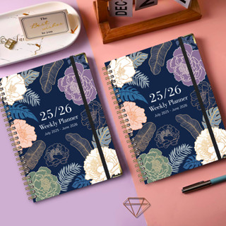 💙臺灣熱賣💙英文筆記本2025年英語記事本A5線圈日記計劃本工作運動日程本記事本 筆記本 日程本
