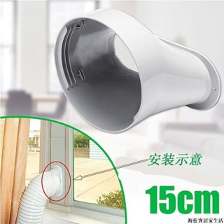 臺灣熱銷✨便攜式可調節長度移動空調窗戶擋闆適配器扁嘴介面排風管介面連接器✨免運