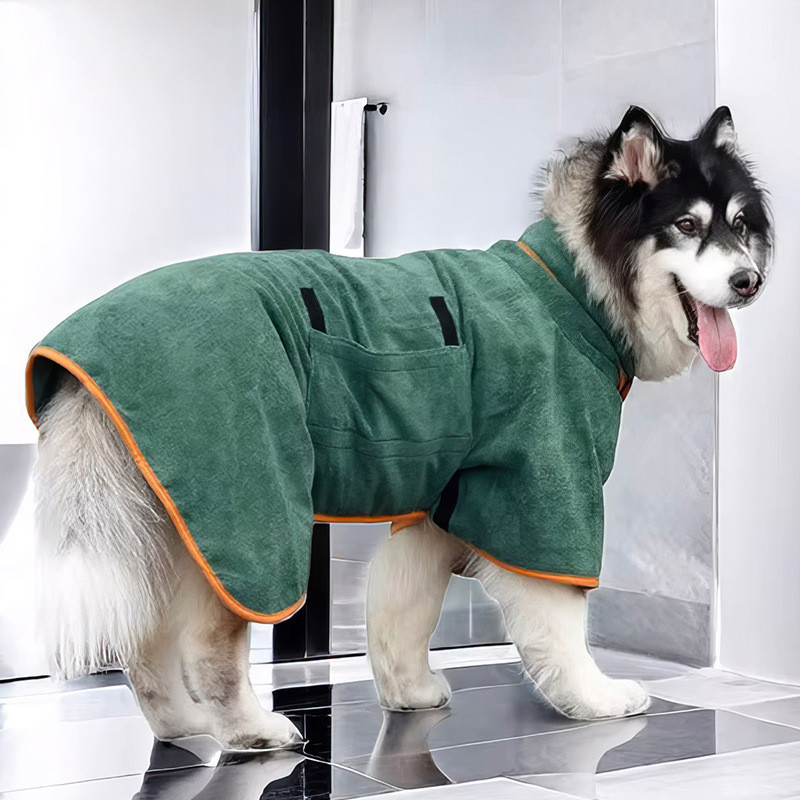 【三毛🐾臺灣出貨】寵物浴袍 寵物浴巾 洗澡巾 貓毛巾 大型犬全身包裹澡後吸水快乾透氣 四季清潔狗狗浴袍11402