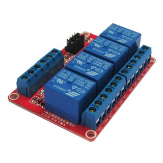 ►1288 2095◄4路 5V/12V 繼電器模組 繼電器擴展板 高低電位觸發 光耦合隔離 Arduino 51