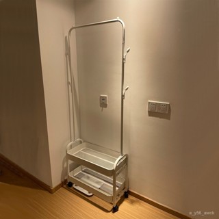 【廠家免運】衣架 臥室落地家用移動衣帽架 多功能收納置物架 簡易掛衣架 晾衣架子 衣服收納架 落地立式衣帽架 奶油風衣架