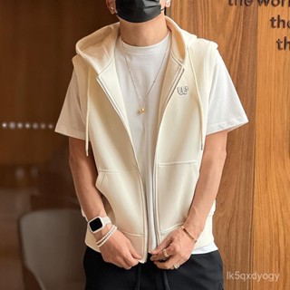 🔥戶外運動背心男 春秋馬甲外套男 寬鬆時尚馬甲 透氣大尺碼外套男 休閒運動工作背心美式高街青年百搭連帽馬甲男大碼300