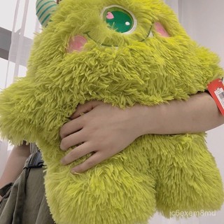 金選推薦📣帕剋小怪獸毛絨絨公仔抱枕玩偶ins風高顔值小眾床頭臥室靠枕靠墊 EQ4W