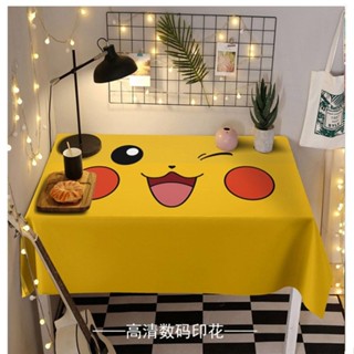 桌布💕ins卡通皮卡丘動漫學生學習桌墊布日式宿舍布藝床頭櫃化妝桌臺布 ins風桌布