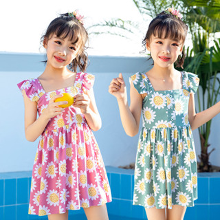 臺灣出貨 可愛女寶寶泳裝分體裙式3-6歲兩件套韓版ins風泡溫泉女童泳衣
