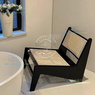 可開發票*日式實木袋鼠藤編椅懶人沙發椅侘寂風復古風家用北歐陽臺休閑椅子CoCo