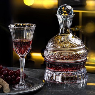 熱賣 醒酒器 紅酒醒酒器 醒酒工具 威士忌醒酒器 水晶醒酒器 輕奢醒酒器 法式紅酒杯輕奢葡萄酒杯勃艮第高檔水晶玻璃高腳杯