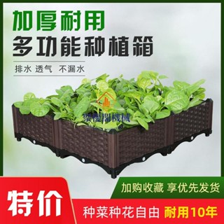 💖種植箱家庭陽臺種菜專用箱神器種菜盆樹脂塑膠花盆特大號花箱戶外