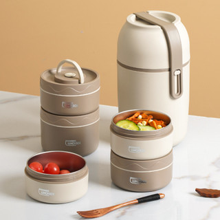 【新品推薦】新品316L不銹鋼保溫飯盒上班族學生便當盒保溫桶可微波爐便攜餐盒