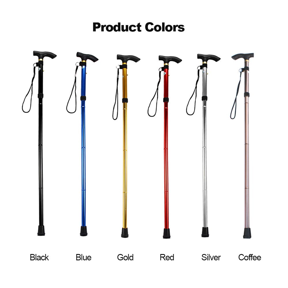 Aluminium Alloy Folding Cane Portable Hand Walking Stick Tre
