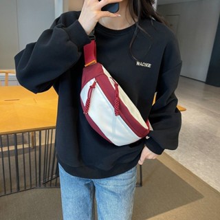 免運👜【滌綸材質】學生出遊休閒帆布斜挎胸包女新款簡約百搭餃時尚流行運動腰包尼龍 防水大容量 斜挎包 胸包 胸袋 腰包 手