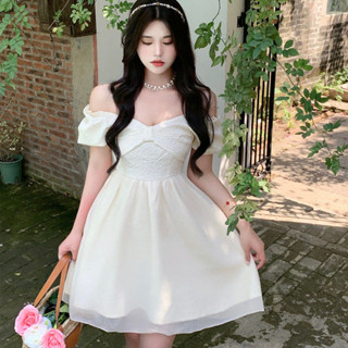 WIT#宴會禮服❤️甜妹辣妹名媛宴會2709法式初戀絶美蝴蝶結連衣裙女夏小個子甜辣風高級感奶乖公主蓬蓬裙洋裝生日