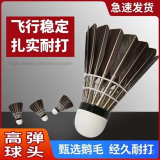 【臺灣熱賣】【30天熱銷2769件】羽毛球耐打12衹鵝毛防風打不爛比賽套裝學習學生衹裝訓練正品室外