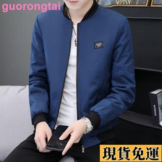 🌸臺灣限時低價🌸春秋季男士外套男裝薄款立領百搭夾克韓版修身潮流青年上衣外套男