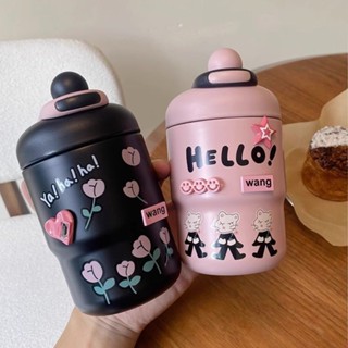 【新品推薦】簡約316不銹鋼保溫杯女生高顏值水杯手提咖啡杯隨行學生杯子便攜