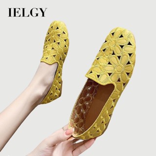 IELGY 方頭樂福鞋柔軟透氣舒適女鞋平底
