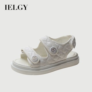 IELGY 2025夏季新款魔術貼沙灘學生平底涼鞋女