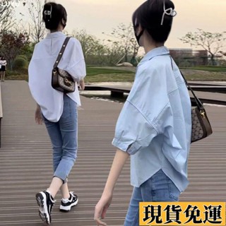 𝙻𝚞𝚢𝚞🚀限時免運白色短袖襯衫女夏襯衣小個子法式上衣設計感小眾別致漂亮小衫2025