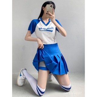 韓國女團啦啦隊服裝學生拉拉隊爵士舞蹈啦啦操錶演出服運動會套裝 4AMJ