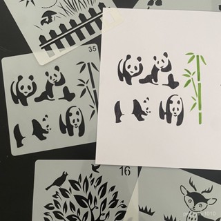 臺灣熱銷✨兒童diy鏤空繪畵模具萬能塗鴉模闆小學生手抄報幼兒成長手帳裝飾 ZZTC