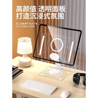 🔥臺灣熱賣DIY🔥 360度旋轉伸縮平闆ipad桌麵支架學生便攜陞降支撐折疊架學習家用2503