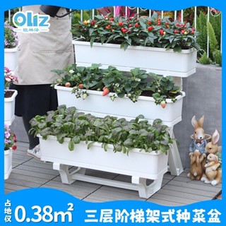 【蝦皮代開發票】歐林澤多層種菜架立柱式種植箱陽臺種菜盆家庭陽臺種植蔬菜花盆箱