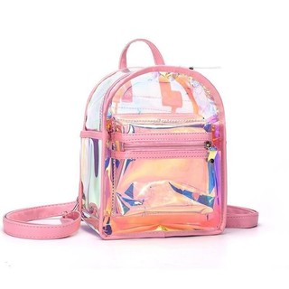 後背包🎒 鐳射新款PVC果凍大容量背包 學生鐳射時尚書包 雙肩包 ins透明防水後背包 台灣發貨免運