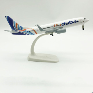 飛機模型 帶起落架20cm迪拜航空DUBAI波音機B737合金模擬飛機模型金屬航模 航模客機 模擬原型機 航空模型