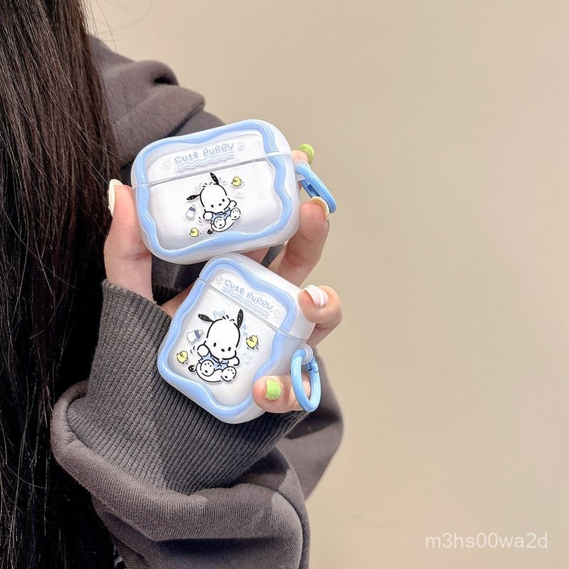 新款✨免運✨AirPods 保護殼 适用苹果AirPods4耳机壳卡通恰恰狗2代保护壳防丢耳机套方形轻奢