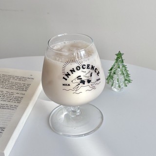 佳盾（GuardWell）自製高顔值ins風女生高腳杯大容量玻璃杯水杯咖啡杯冷飲牛奶杯子 KQ5R