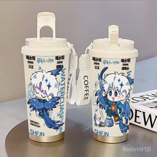 水杯 寬口奶茶杯 咖啡杯 週深烏塑獅子王Q版咖啡杯隨行杯隨手保溫杯直飲口316不銹鋼禮物 EULL