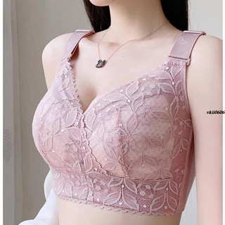 大胸顯小內衣 無鋼圈 薄襯內衣 大尺碼 內衣 e罩杯 集中 收副乳 防下垂 矯正內衣 調整型內衣大尺碼 蕾絲內 vkii
