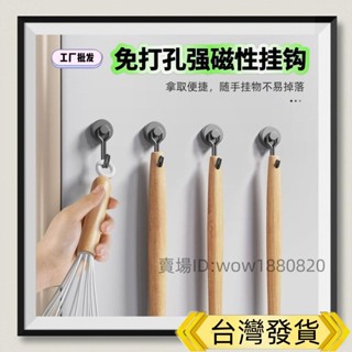 🔥臺灣出貨🔥強力吸鐵石掛鈎 免打孔 可旋轉 磁力 廚房收納 防盜門掛鑰匙 鐵床掛衣帽