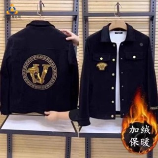 【臺灣發貨】大尺碼 刺繡翻領外套 冬季新款男士休閒加厚夾克外套 男 時尚百搭潮流舒適外套 DDSXLB