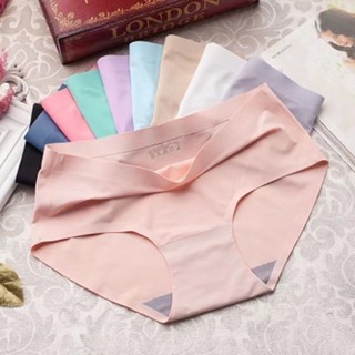 Luzi🎀大尺碼內褲女 冰絲內褲 無痕內褲 性感內褲女 中腰冰絲一片式彈力大碼三角褲頭熱銷