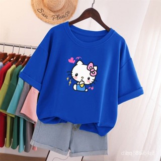 臺灣出貨 M-6XL 中大碼女裝 韓版上衣 印花 T恤 卡通上衣 大碼上衣 夏季短袖 短袖上衣 女生上衣 大尺碼上衣