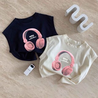 💕洋洋兒童店💕女童無袖背心 兒童背心 純棉女童無袖純棉夏季新款兒童裝百搭印花寶寶背心休閒上衣 女童背心上衣 女童上衣