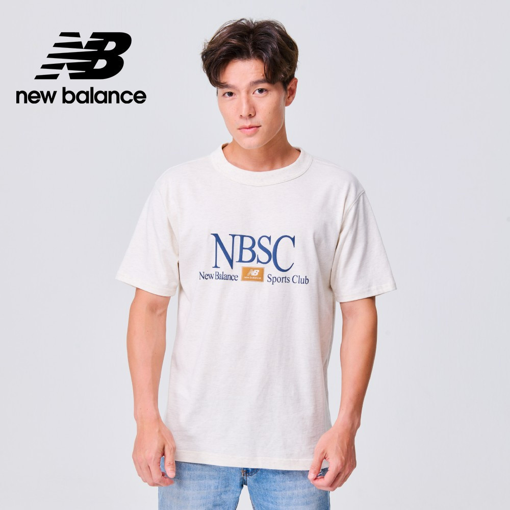 【New Balance】 NB NBSC休閒短袖上衣_男性_米色_MT31558OTH