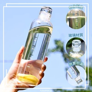 🔥臺灣發貨🔥✨新品高顔值透明玻璃杯 帶刻度杯子500ml 大容量水杯1000ml 便攜戶外隨行杯 咖啡杯
