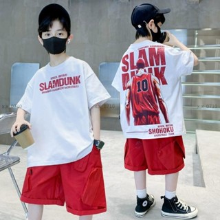 男童短袖T恤 大童上衣 兒童衣服 純棉T恤 五分短袖 圓領上衣 夏天衣服 中大童打底衫 2025夏季新款 男孩體恤 X6