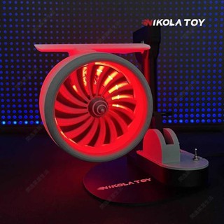 🚀桃園出貨🚀NIKOLATOY桌面風扇USB辦公室發光渦輪噴霧加濕器航空模型擺件玩具0407